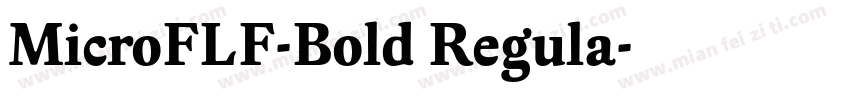 MicroFLF-Bold Regula字体转换